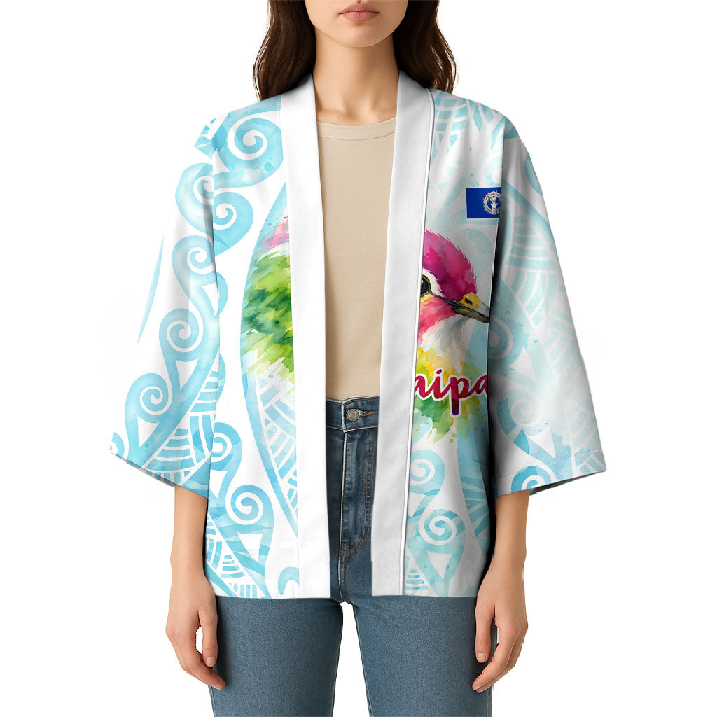 Saipan CMNI Kimono Polynesian Northern Mariana Islands Fruit Dove Watercolor TS04 - Polynesian Pride