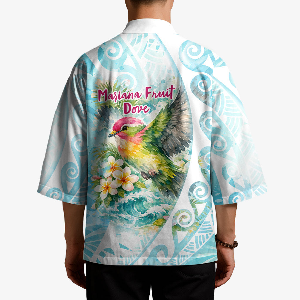 Saipan CMNI Kimono Polynesian Northern Mariana Islands Fruit Dove Watercolor TS04 - Polynesian Pride