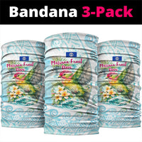 Saipan CMNI Neck Gaiter Polynesian Northern Mariana Islands Fruit Dove Watercolor TS04 package One Size: 25*50cm Blue White - Polynesian Pride