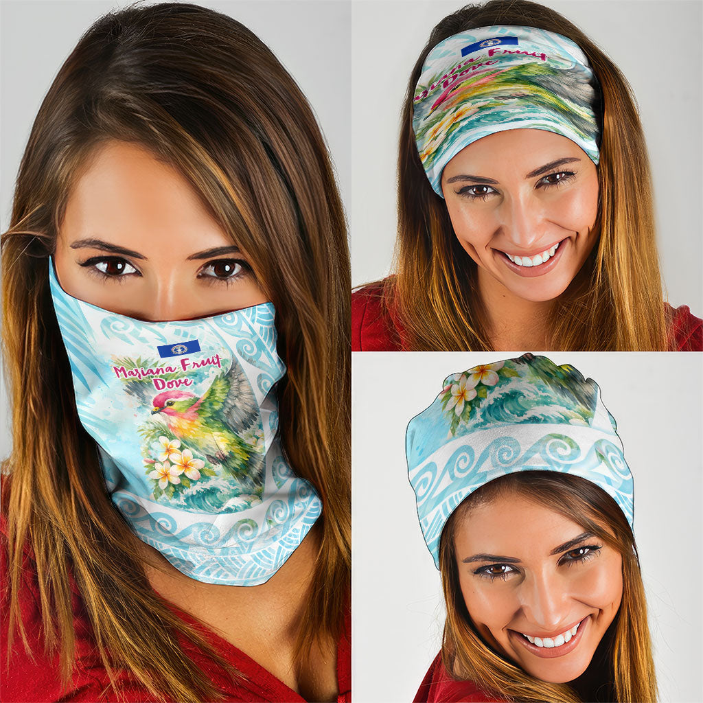 Saipan CMNI Neck Gaiter Polynesian Northern Mariana Islands Fruit Dove Watercolor TS04 - Polynesian Pride