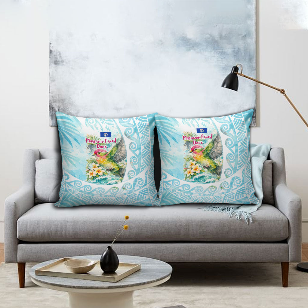 Saipan CMNI Pillow Cover Polynesian Northern Mariana Islands Fruit Dove Watercolor TS04 - Polynesian Pride