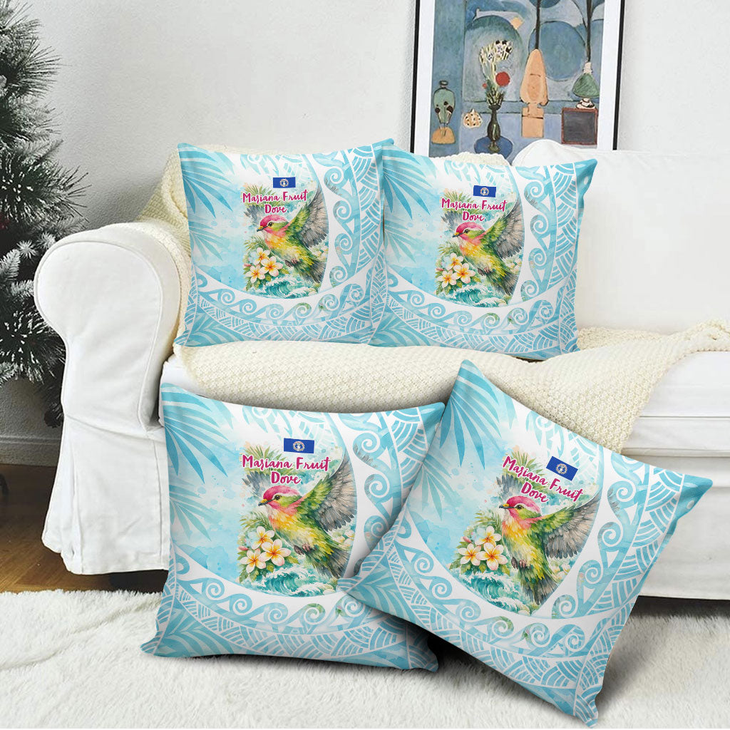 Saipan CMNI Pillow Cover Polynesian Northern Mariana Islands Fruit Dove Watercolor TS04 - Polynesian Pride