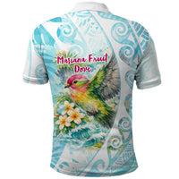 Saipan CMNI Polo Shirt Polynesian Northern Mariana Islands Fruit Dove Watercolor