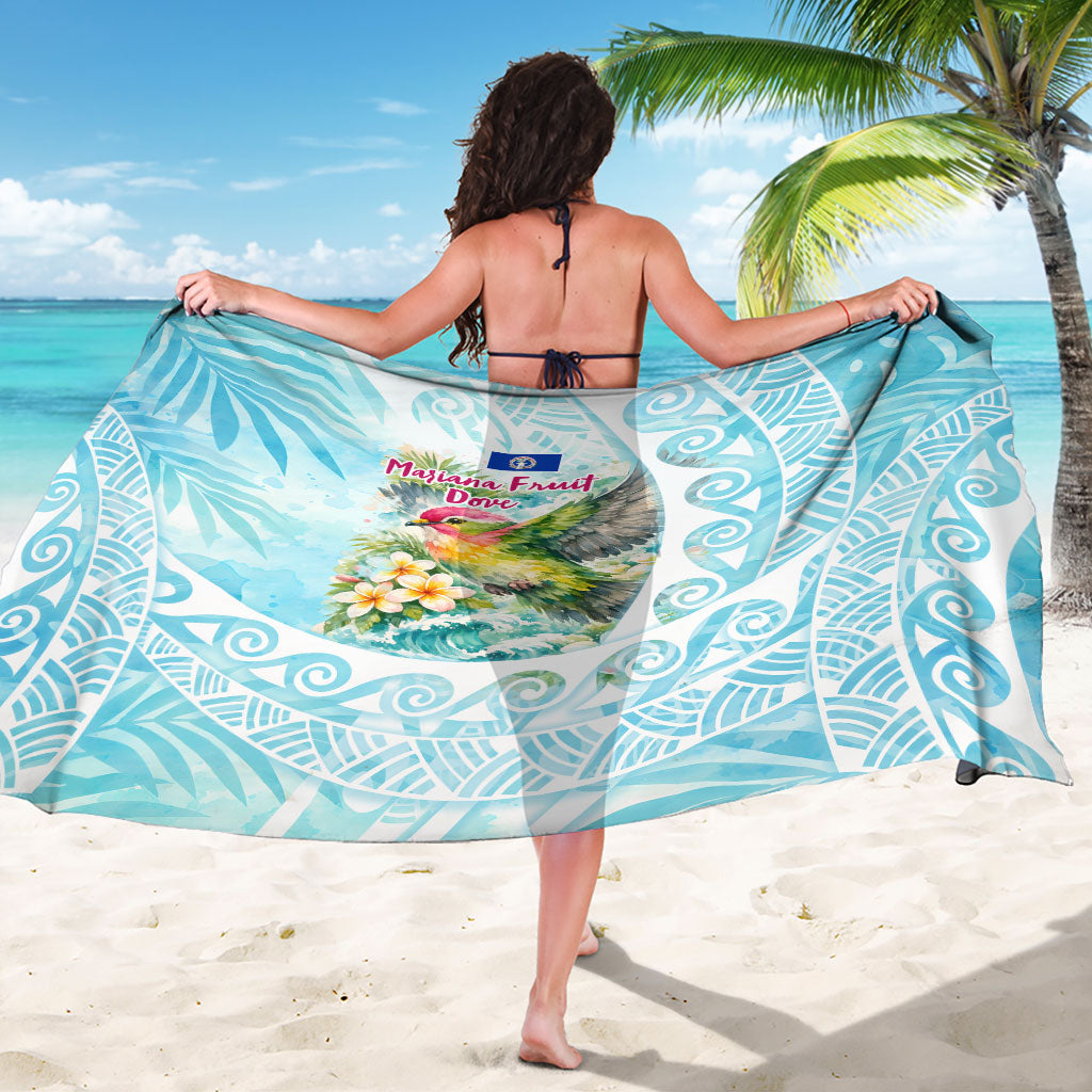 Saipan CMNI Sarong Polynesian Northern Mariana Islands Fruit Dove Watercolor TS04 - Polynesian Pride