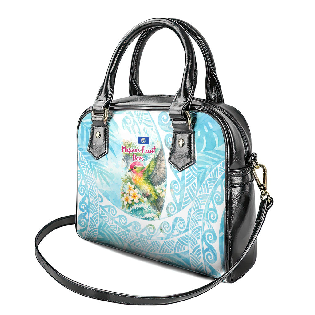 Saipan CMNI Shoulder Handbag Polynesian Northern Mariana Islands Fruit Dove Watercolor TS04 - Polynesian Pride