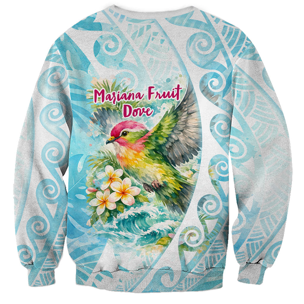 Saipan CMNI Sweatshirt Polynesian Northern Mariana Islands Fruit Dove Watercolor TS04 - Polynesian Pride