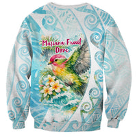 Saipan CMNI Sweatshirt Polynesian Northern Mariana Islands Fruit Dove Watercolor TS04 - Polynesian Pride