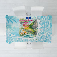 Saipan CMNI Tablecloth Polynesian Northern Mariana Islands Fruit Dove Watercolor TS04 Blue White - Polynesian Pride