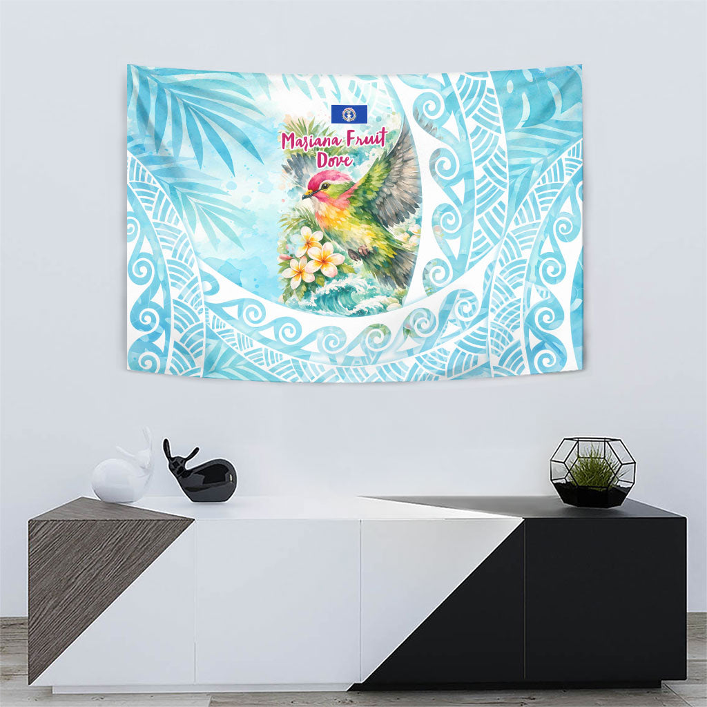 Saipan CMNI Tapestry Polynesian Northern Mariana Islands Fruit Dove Watercolor TS04 - Polynesian Pride