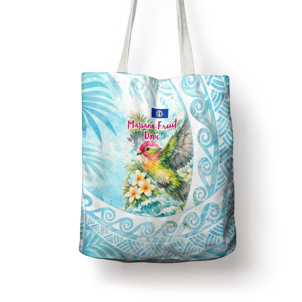 Saipan CMNI Tote Bag Polynesian Northern Mariana Islands Fruit Dove Watercolor TS04 - Polynesian Pride