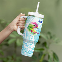 Saipan CMNI Tumbler With Handle Polynesian Northern Mariana Islands Fruit Dove Watercolor TS04 - Polynesian Pride
