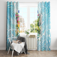 Saipan CMNI Window Curtain Polynesian Northern Mariana Islands Fruit Dove Watercolor TS04 - Polynesian Pride