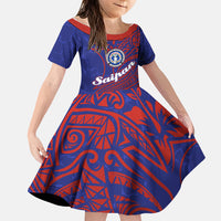 Saipan Northern Mariana Islands Family Matching Puletasi and Hawaiian Shirt Polynesian Tribal Tattoo Art With Hibiscus Flowers And Seal