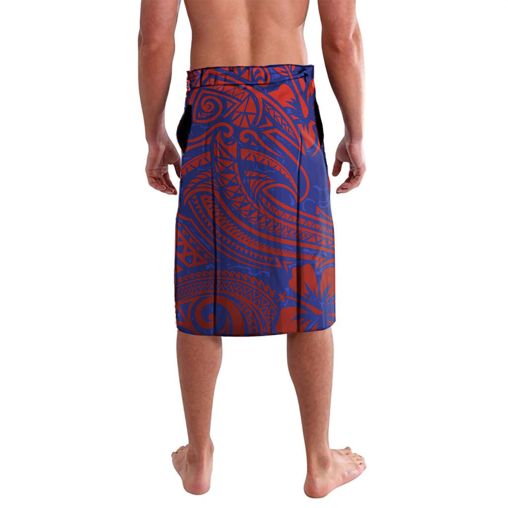 Saipan Northern Mariana Islands Lavalava Polynesian Tribal Tattoo Art With Hibiscus Flowers And Seal