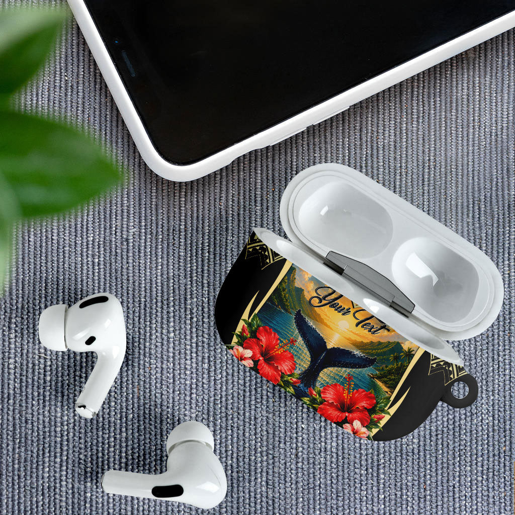 Personalized Masefau American Samoa Whale AirPods Case Polynesian Tribal Pattern Tropical Hibiscus TS04 - Polynesian Pride