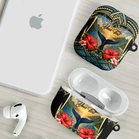 Personalized Masefau American Samoa Whale AirPods Case Polynesian Tribal Pattern Tropical Hibiscus TS04 - Polynesian Pride