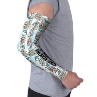 Personalized Masefau American Samoa Arm Sleeves Vintage Whale Hibiscus Ocean Waves