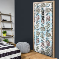 Personalized Masefau American Samoa Door Cover Vintage Whale Hibiscus Ocean Waves TS04 - Polynesian Pride