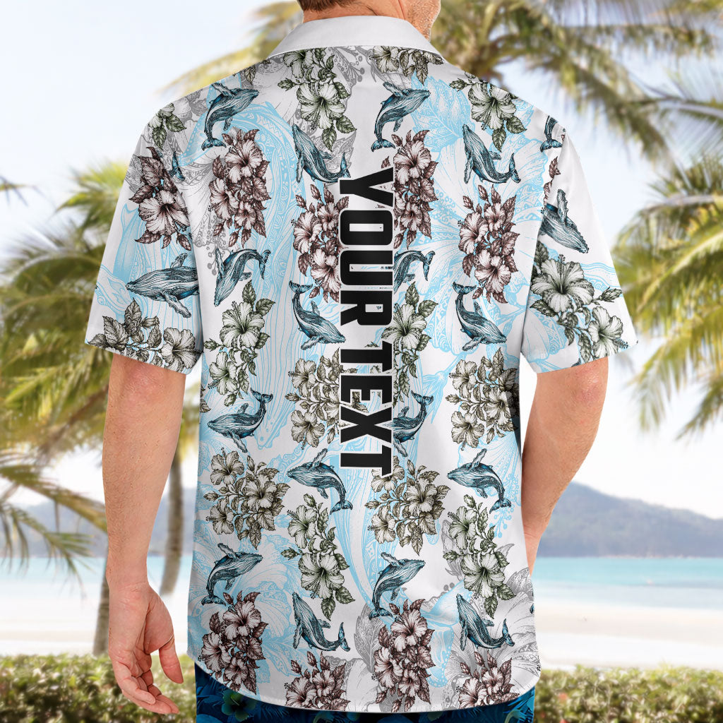 Personalized Masefau American Samoa Hawaiian Shirt Vintage Whale Hibiscus Ocean Waves