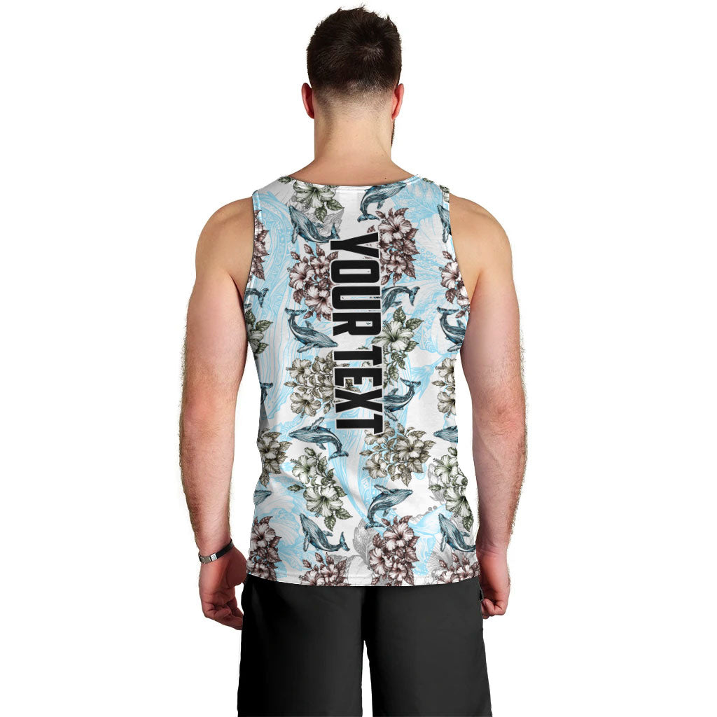 Personalized Masefau American Samoa Men Tank Top Vintage Whale Hibiscus Ocean Waves