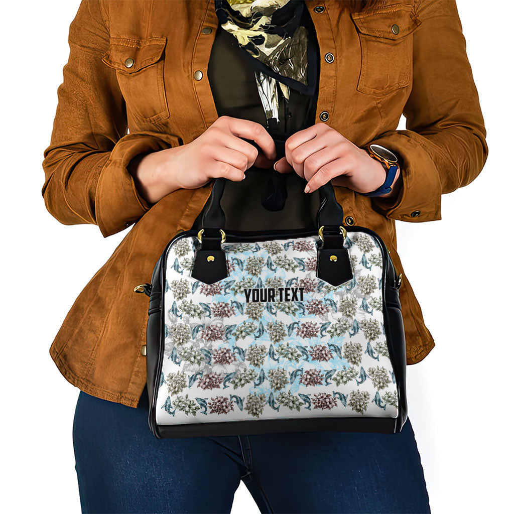 Personalized Masefau American Samoa Shoulder Handbag Vintage Whale Hibiscus Ocean Waves