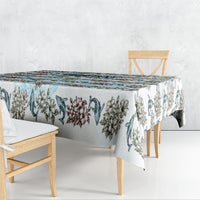 Personalized Masefau American Samoa Tablecloth Vintage Whale Hibiscus Ocean Waves TS04 - Polynesian Pride