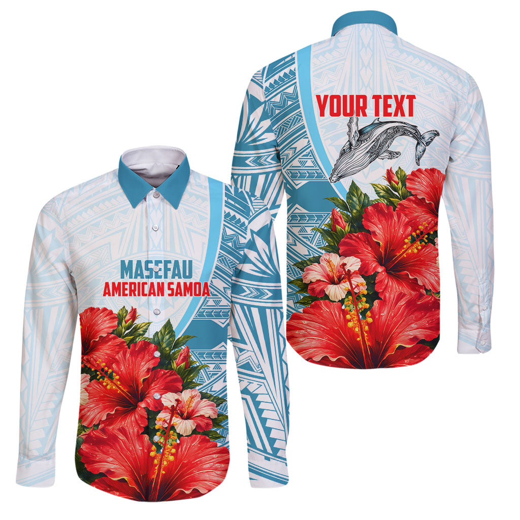 Personalized American Samoa Masefau Family Matching Summer Maxi Dress and Hawaiian Shirt Hibiscus Tropical Floral Whale Polynesian Tribal Pattern