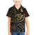 Polynesian Family Matching Mermaid Dress and Hawaiian Shirt Hammerhead Shark Tribal Pattern TS04 Son's Shirt Black/Yellow - Polynesian Pride