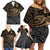 Polynesian Family Matching Off Shoulder Short Dress and Hawaiian Shirt Hammerhead Shark Tribal Pattern TS04 - Polynesian Pride