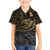 Polynesian Family Matching Off Shoulder Short Dress and Hawaiian Shirt Hammerhead Shark Tribal Pattern TS04 Son's Shirt Black/Yellow - Polynesian Pride