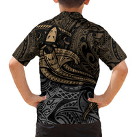 Polynesian Family Matching Summer Maxi Dress and Hawaiian Shirt Hammerhead Shark Tribal Pattern TS04 - Polynesian Pride