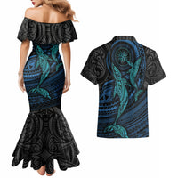 Polynesian Whale Couples Matching Mermaid Dress and Hawaiian Shirt TS04 - Polynesian Pride