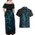 Polynesian Whale Couples Matching Off Shoulder Maxi Dress and Hawaiian Shirt TS04 - Polynesian Pride