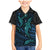 Polynesian Whale Family Matching Mermaid Dress and Hawaiian Shirt TS04 Son's Shirt Black/Cyan - Polynesian Pride