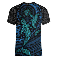Polynesian Whale Women V Neck T Shirt TS04 - Polynesian Pride
