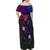 Turtle and Plumeria - Polynesian Family Matching Off Shoulder Maxi Dress and Hawaiian Shirt TS04 - Polynesian Pride