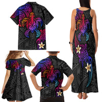 Turtle and Plumeria - Polynesian Family Matching Tank Maxi Dress and Hawaiian Shirt TS04 - Polynesian Pride