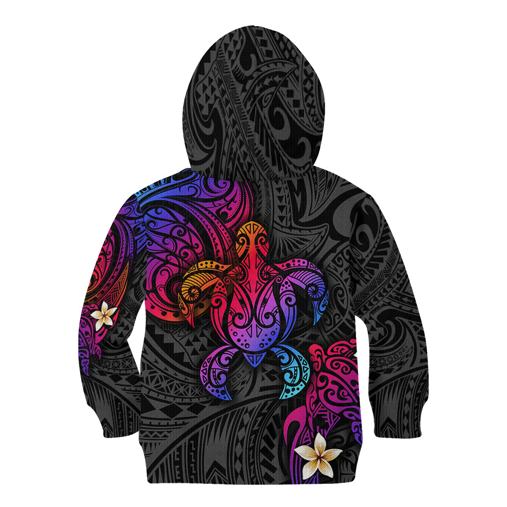 Turtle and Plumeria - Polynesian Kid Hoodie TS04 - Polynesian Pride
