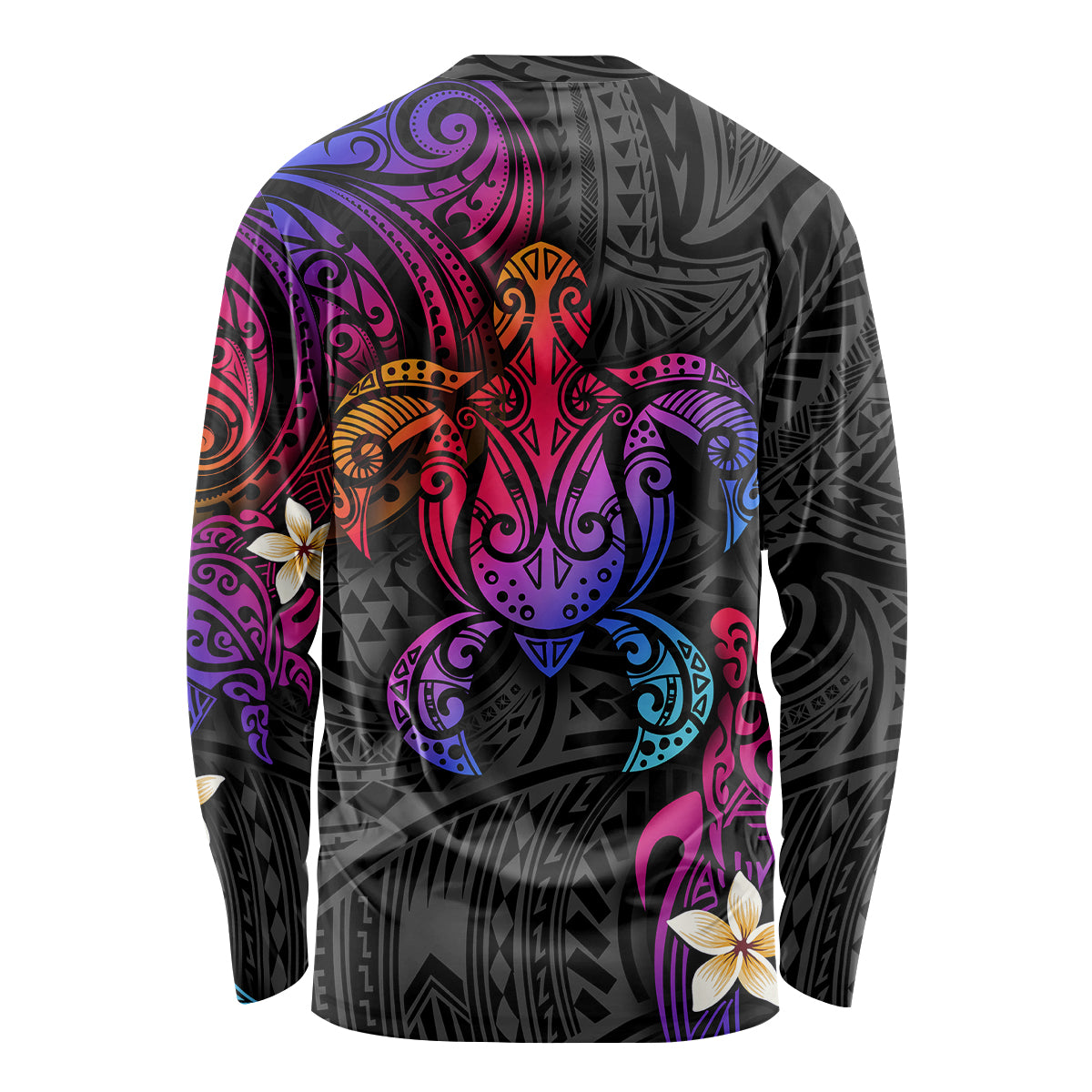 Turtle and Plumeria - Polynesian Long Sleeve Shirt TS04 - Polynesian Pride