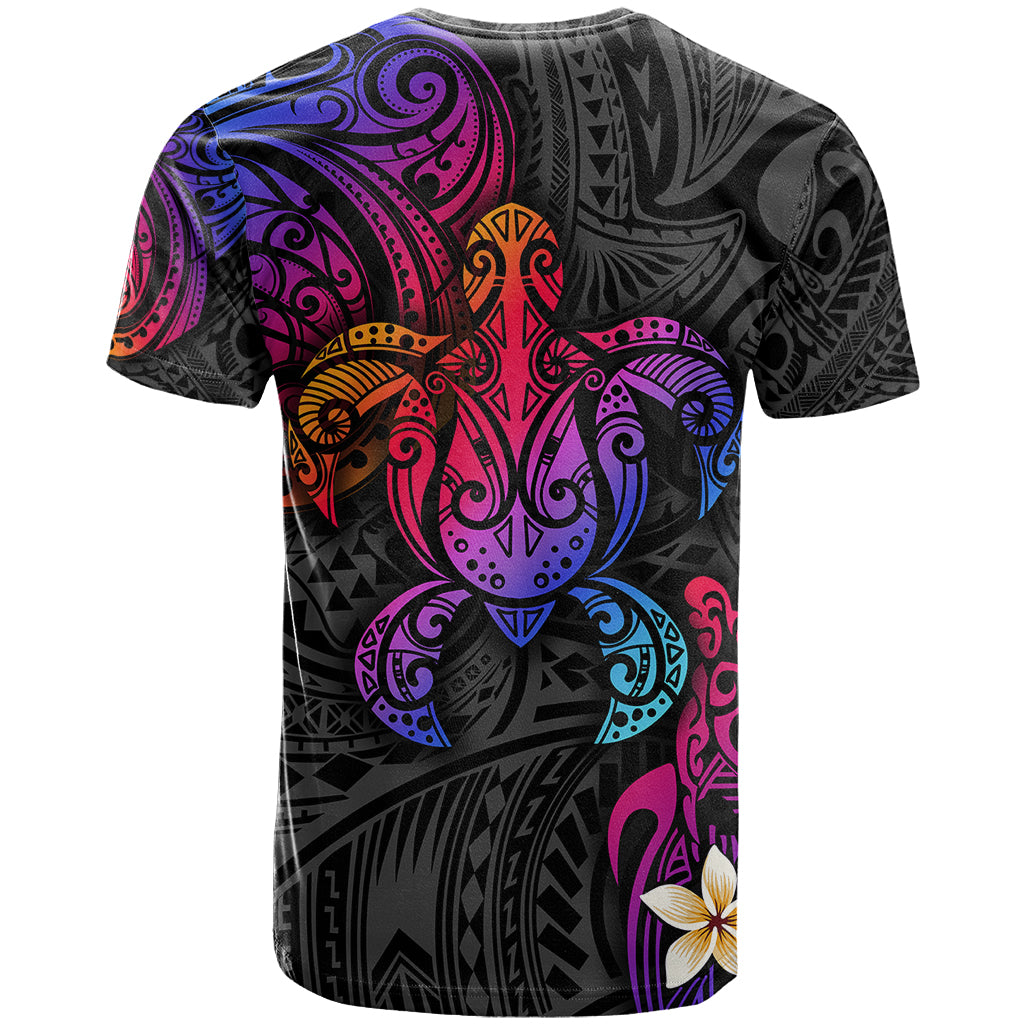 Turtle and Plumeria - Polynesian T Shirt TS04 - Polynesian Pride