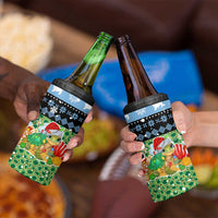 Micronesia Christmas 4 in 1 Can Cooler Tumbler with Santa Turtle Coral Reef and Holiday Ocean Pattern - Polynesian Pride