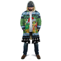 Micronesia Christmas Cloak with Santa Turtle Coral Reef and Holiday Ocean Pattern - Polynesian Pride