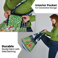 Micronesia Christmas Grocery Bag with Santa Turtle Coral Reef and Holiday Ocean Pattern - Polynesian Pride