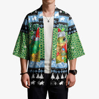 Micronesia Christmas Kimono with Santa Turtle Coral Reef and Holiday Ocean Pattern - Polynesian Pride