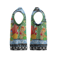 Micronesia Christmas Knitted V-Neck Vest with Santa Turtle Coral Reef and Holiday Ocean Pattern TS04 - Polynesian Pride