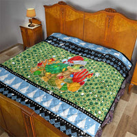 Micronesia Christmas Quilt with Santa Turtle Coral Reef and Holiday Ocean Pattern TS04 - Polynesian Pride