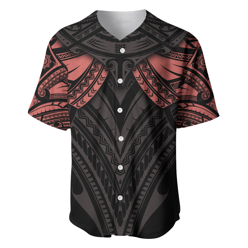 Feminine Polynesian Baseball Jersey Mandala Tattoo Style TS04 Black - Polynesian Pride