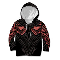 Feminine Polynesian Kid Hoodie Mandala Tattoo Style TS04 Black - Polynesian Pride