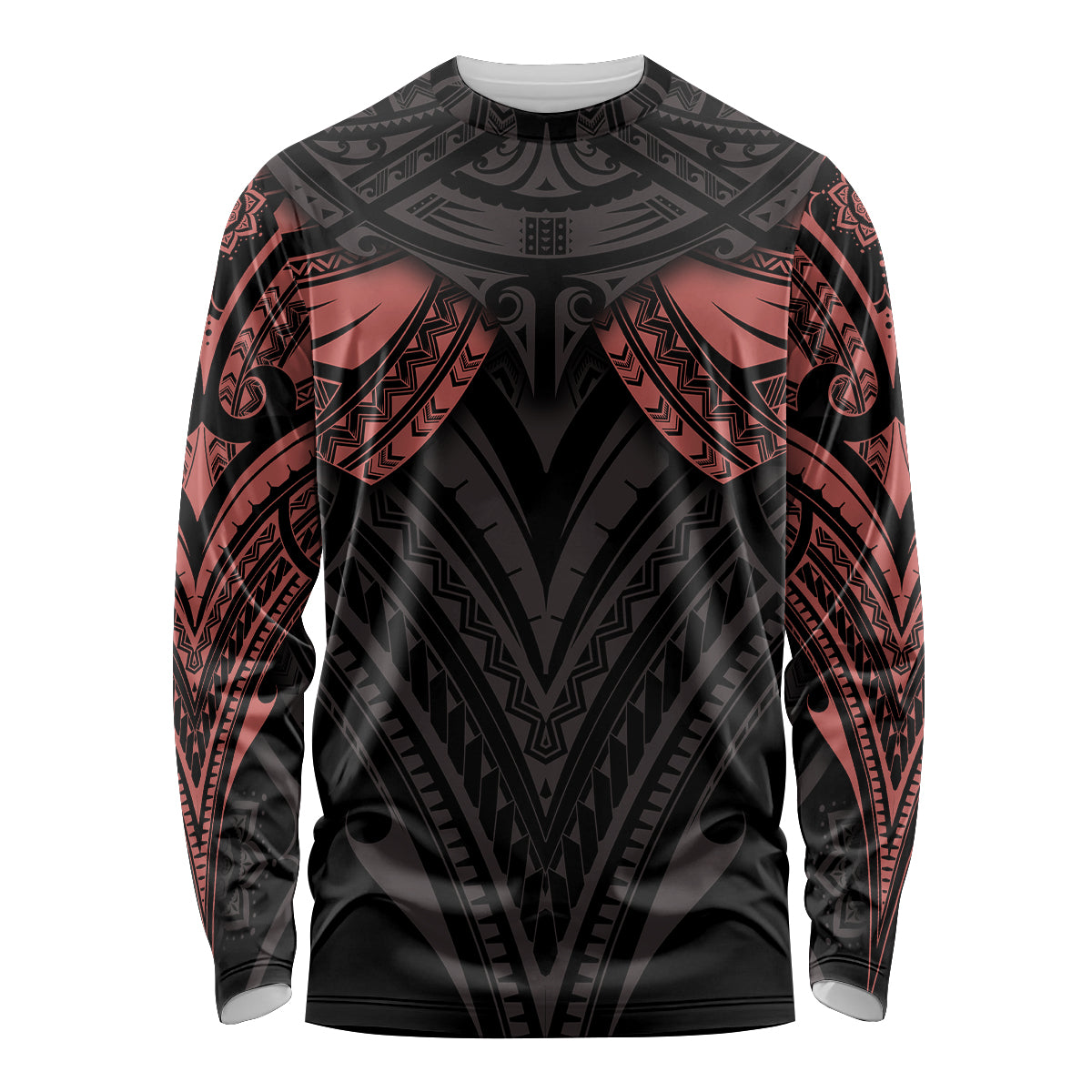 Feminine Polynesian Long Sleeve Shirt Mandala Tattoo Style TS04 Unisex Black - Polynesian Pride