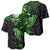 Polynesian Baseball Jersey Hammerhead Shark Tribal Pattern Black Green Version TS04 - Polynesian Pride